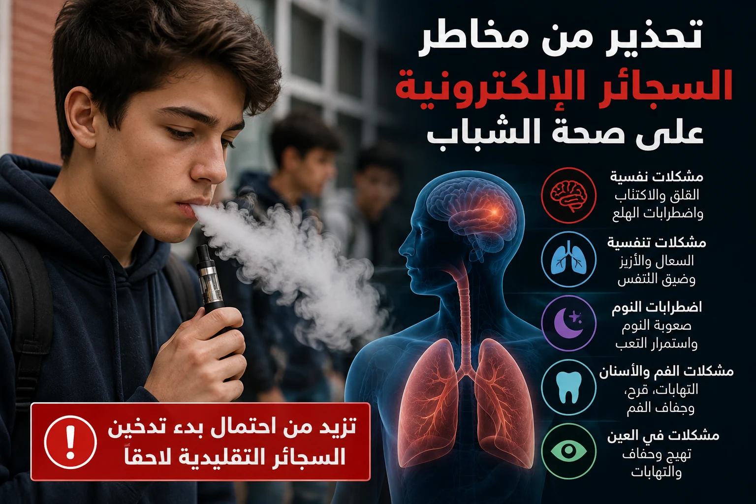 الكلية الملكية لطب الأطفال تحذر من أضرار السجائر الإلكترونية