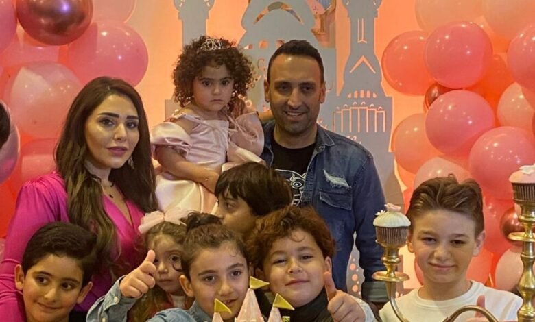 تمام بليق يحتفل بعيد ميلاد ابنته كالين