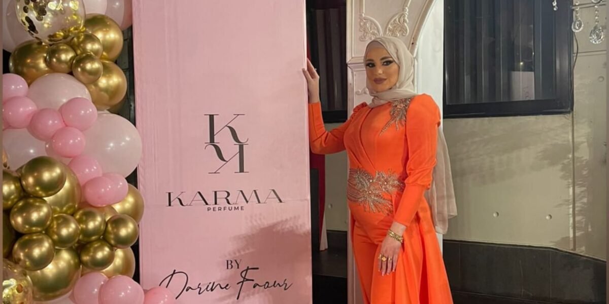 دارين فاعور تحتفل بإطلاق عطرها الأول Karma
